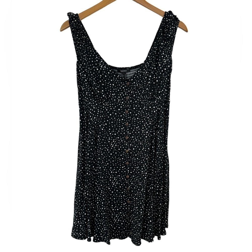 NWT Forever 21 Polka Dot Puff Sleeve Mini Dress - Picture 7 of 11